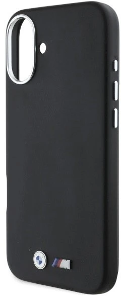 BMW BMHMP16M23 PMWK iPhone 16 Plus 6,7″ juodos spalvos kietas dėklas M Smooth Full Wrapped Metal MagSafe