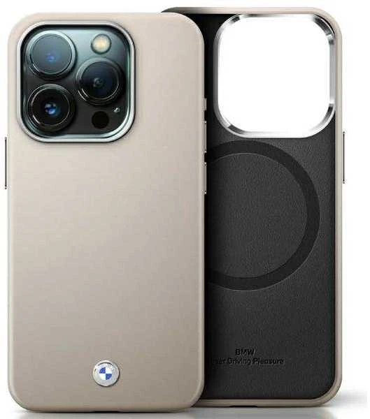BMW BMHMP16X23 PUFWG Apple iPhone 16 Pro Max 6.9″ pilkas kietas dėklas Sign Full Wrapped Metal MagSafe