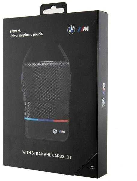 BMW BMOWBPUCARTCBK Wallet Bag juodos spalvos Carbon Tricolor Line