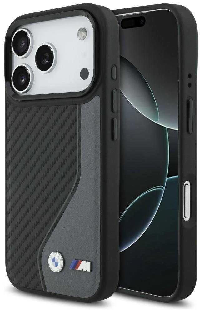 BMW M Carbon logotipo „MagSafe“ dėklas, skirtas iPhone 17 Pro – grafito spalvos
