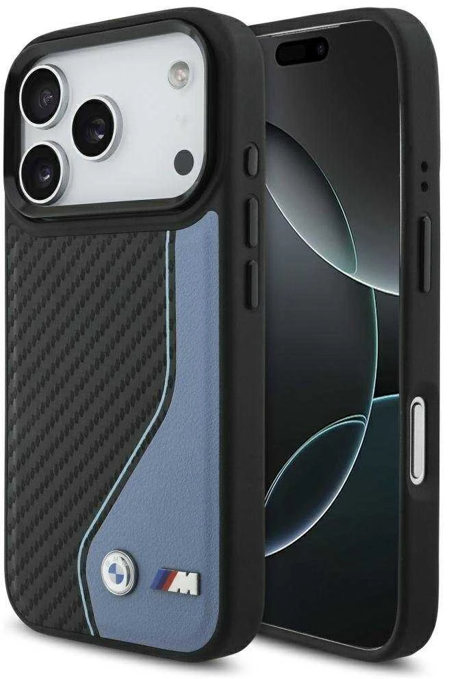 BMW M anglies pluošto logotipo „MagSafe“ dėklas, skirtas „iPhone 17 Pro“ - Mėlyna