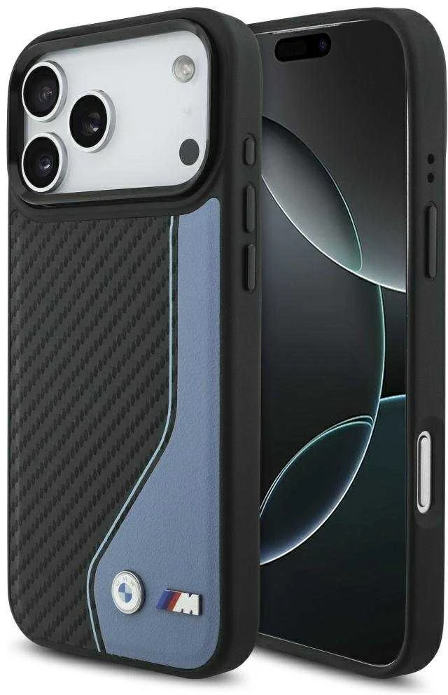 BMW M anglies pluošto logotipo „MagSafe“ dėklas, skirtas „iPhone 17 Pro Max“ - Mėlyna