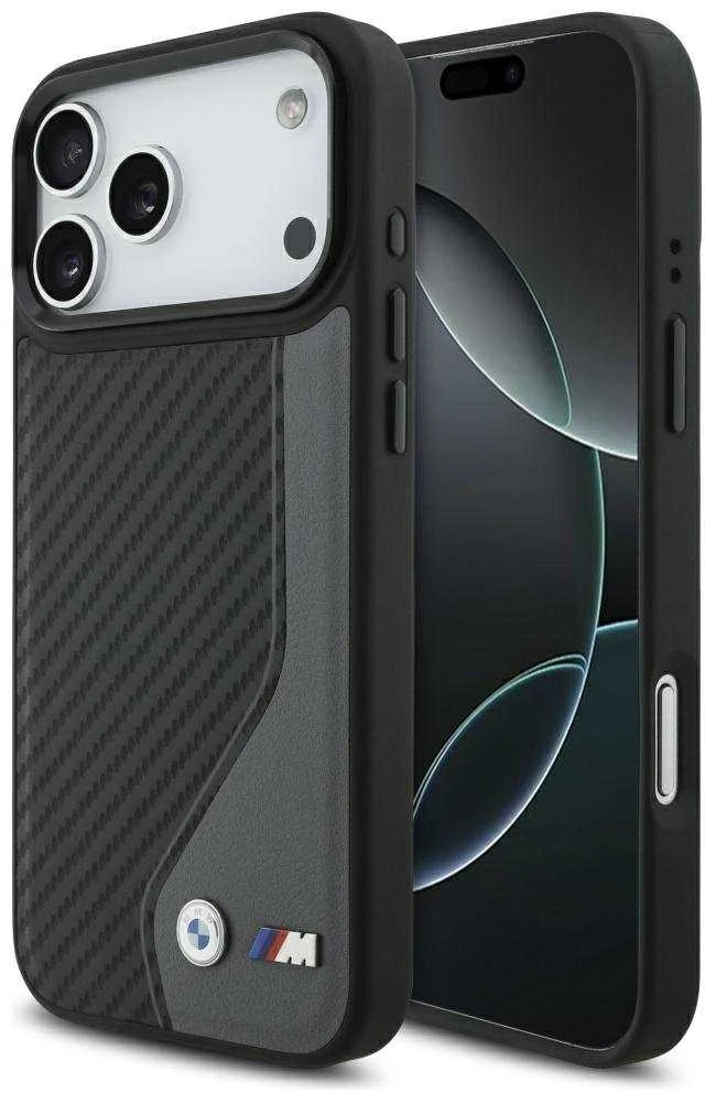 BMW M Carbon logotipo „MagSafe“ dėklas, skirtas „iPhone 17 Pro Max“ – grafito spalvos