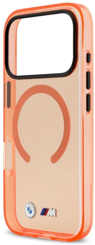 Dėklas BMW M IML Metal Logos MagSafe Case for iPhone 17 Pro Max - Pro Oranžinis