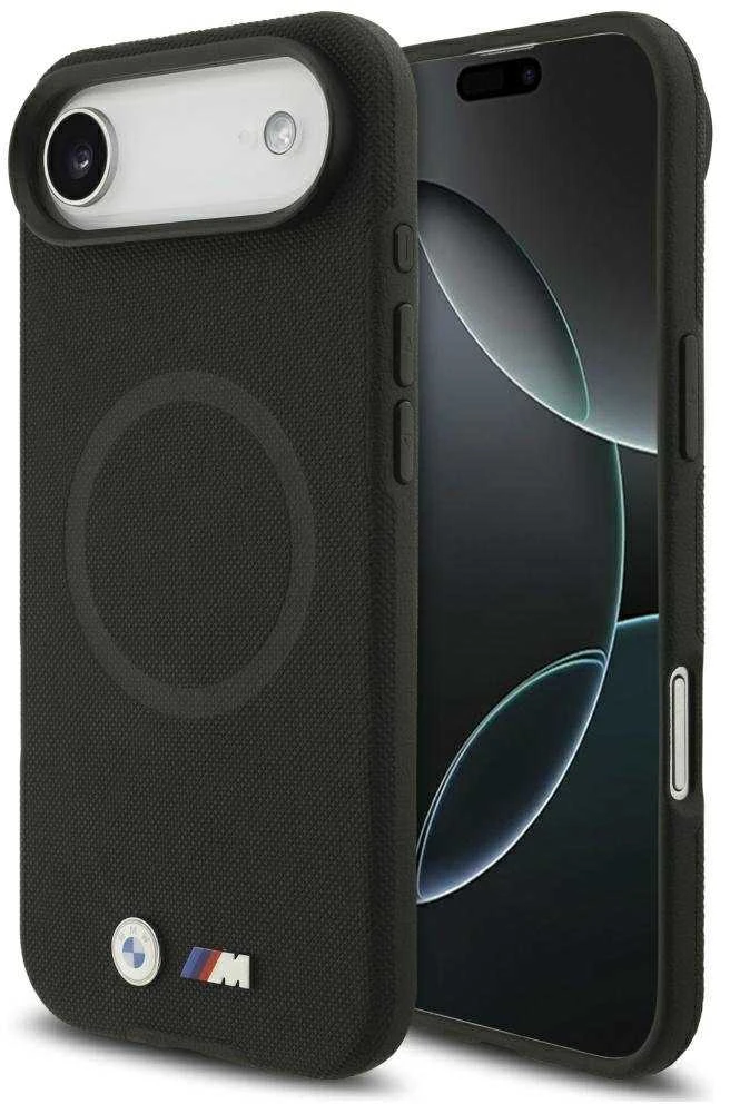 BMW M FW Metal Logo MagSafe dėklas Apple iPhone Air juodos spalvos