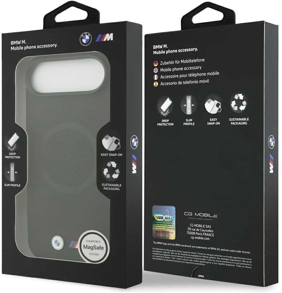 BMW M FW Metal Logo MagSafe dėklas Apple iPhone Air juodos spalvos