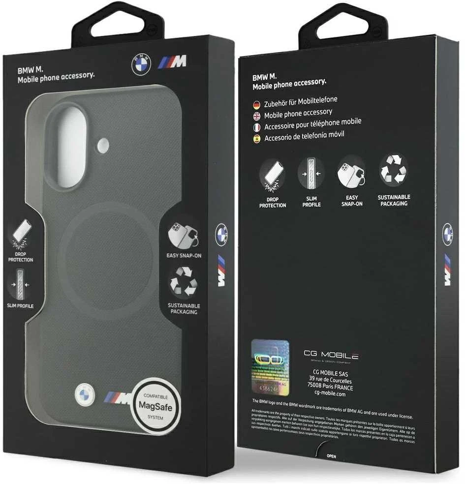 BMW M FW Metal Logo MagSafe dėklas skirtas Apple iPhone 17 Juodas