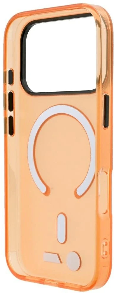 Dėklas BMW M IML Frosted Metal Logo & Trims MagSafe Case, skirtas iPhone 17 Pro / 18 Pro – Oranžinė