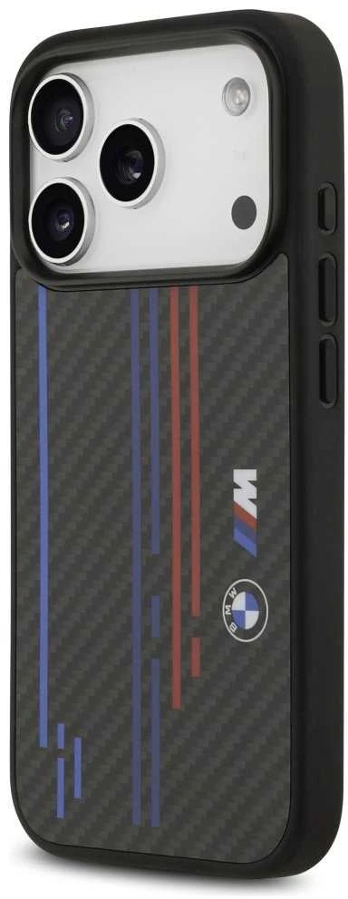 Dėklas BMW M Kevlar Lines & Logo MagSafe Apple iPhone 17 Pro juodos spalvos