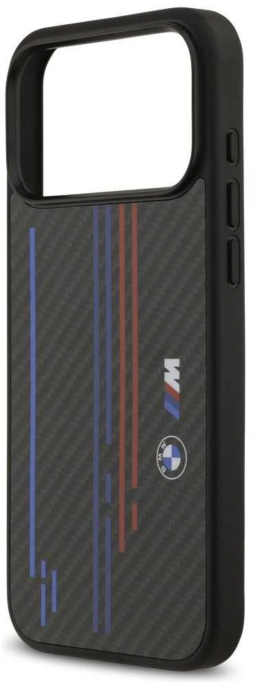 Dėklas BMW M Kevlar Lines & Logo MagSafe Apple iPhone 17 Pro Max juodos spalvos
