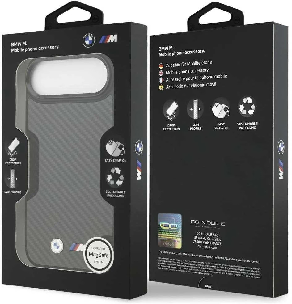 BMW M Kevlar Matt MagSafe dėklas Apple iPhone Air juodos spalvos