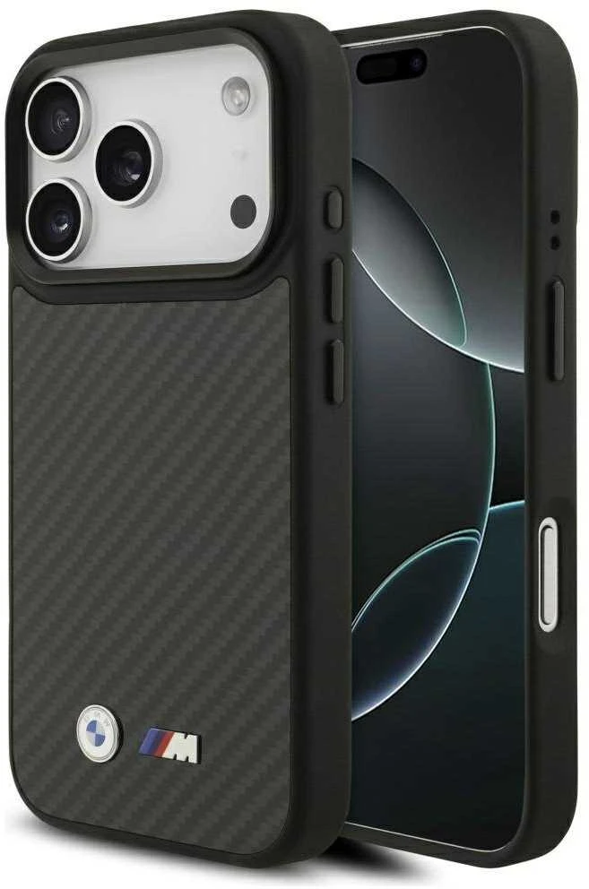 BMW M Kevlar Matt MagSafe dėklas Apple iPhone 17 Pro juodos spalvos