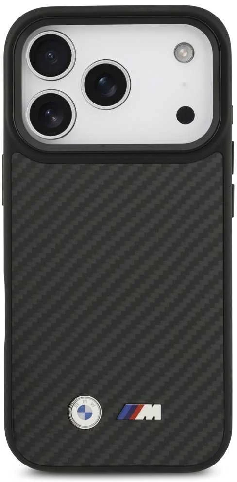 BMW M Kevlar Matt MagSafe dėklas Apple iPhone 17 Pro juodos spalvos
