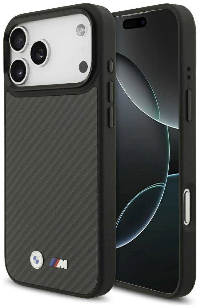 BMW M Kevlar Matt MagSafe dėklas Apple iPhone 17 Pro Max juodos spalvos