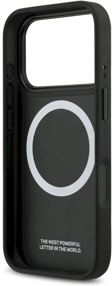Dėklas BMW M Perforated Stripe Logo MagSafe iPhone 17 Pro mėlynas