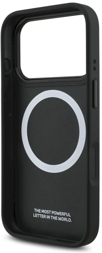 Dėklas BMW M Perforated Stripe Logo MagSafe iPhone 17 Pro raudonas
