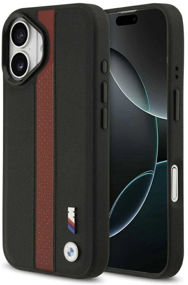 BMW M Perskirtasated Stripe Logo MagSafe dėklas skirtas Apple iPhone 17 raudonos spalvos