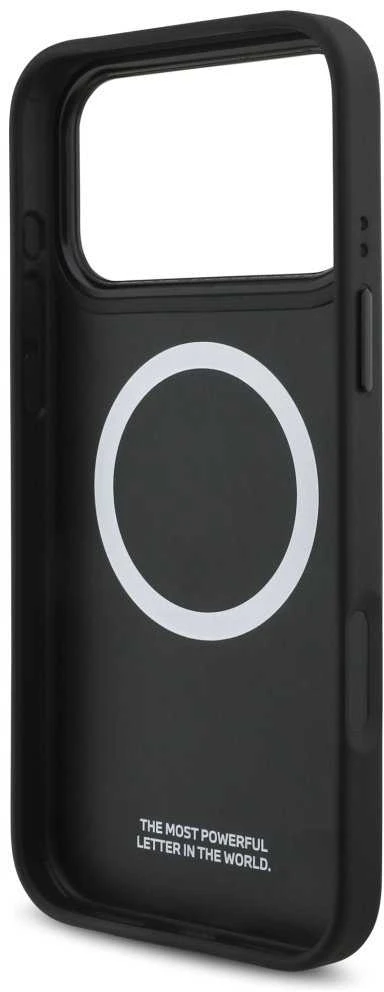 Dėklas BMW M Quilted Logo MagSafe Apple iPhone 17 Pro Max mėlynas