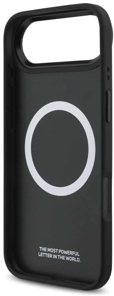 Dėklas BMW M Quilted Logo MagSafe Apple iPhone 17 Air juodos spalvos