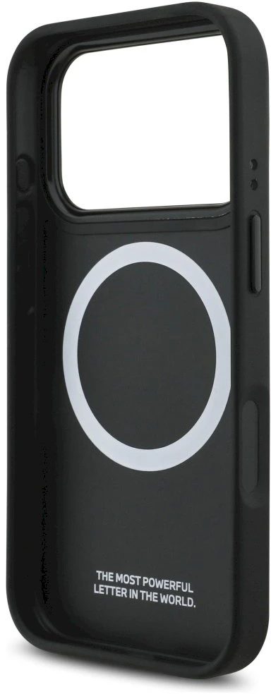 Dėklas BMW M Shape Logo MagSafe iPhone 17 Pro juodos spalvos