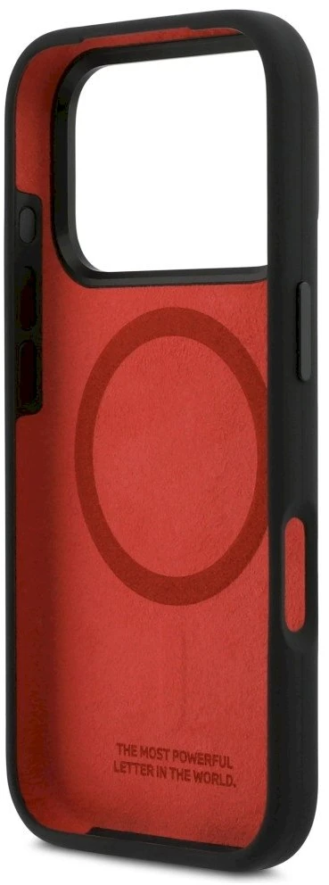 BMW M Silicon Horizontal Line MagSafe dėklas iPhone 17 Pro juodos spalvos