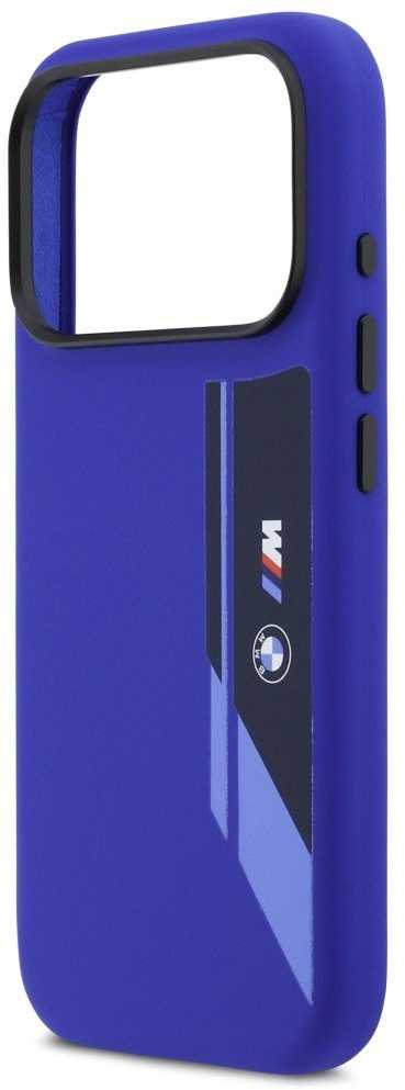 Dėklas BMW M Silicon Vertical Logo MagSafe skirtas Apple iPhone 17 Pro navy