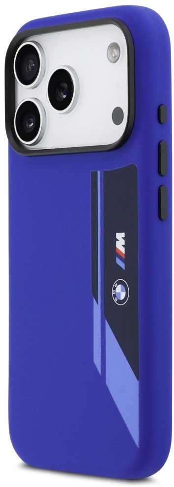 Dėklas BMW M Silicon Vertical Logo MagSafe skirtas Apple iPhone 17 Pro navy
