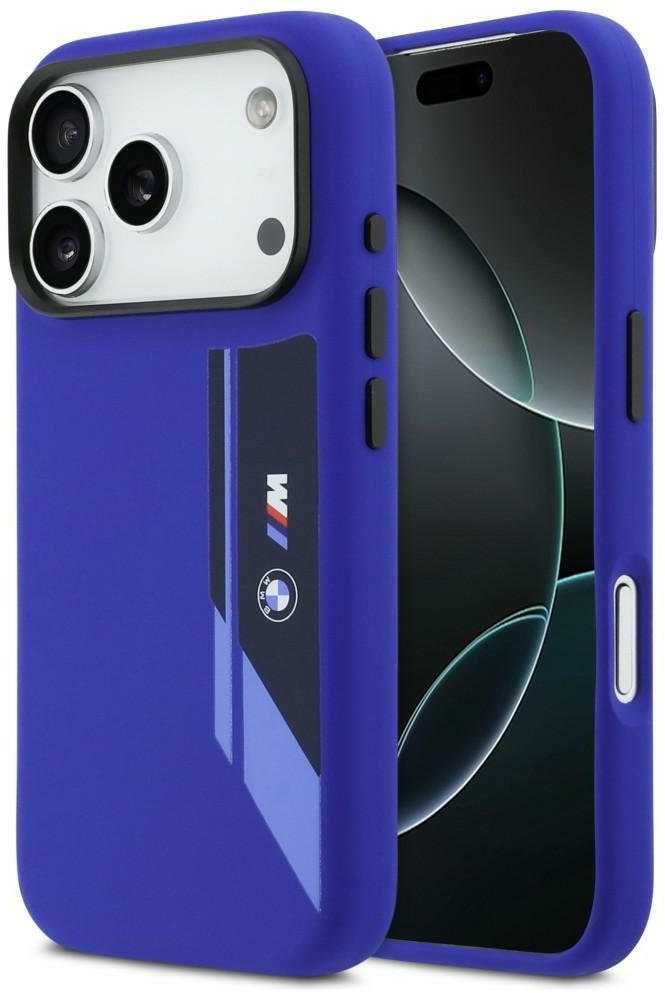 Dėklas BMW M Silicon Vertical Logo MagSafe skirtas Apple iPhone 17 Pro navy