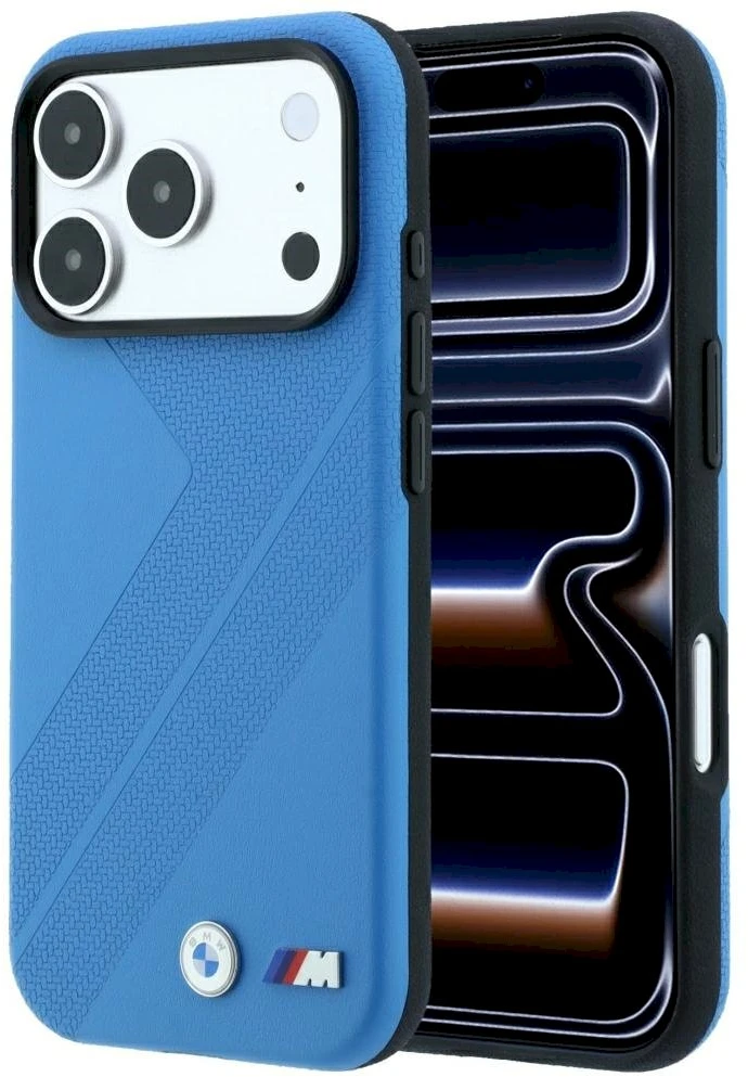 Dėklas BMW M Tire Track Metal Logo MagSafe Case, skirtas iPhone 17 Pro / 18 Pro - Mėlyna