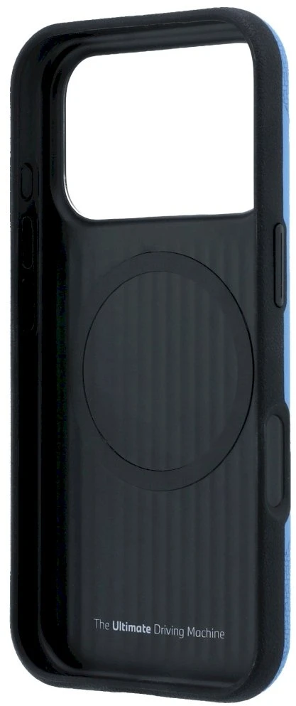 Dėklas BMW M Tire Track Metal Logo MagSafe Case, skirtas iPhone 17 Pro / 18 Pro - Mėlyna