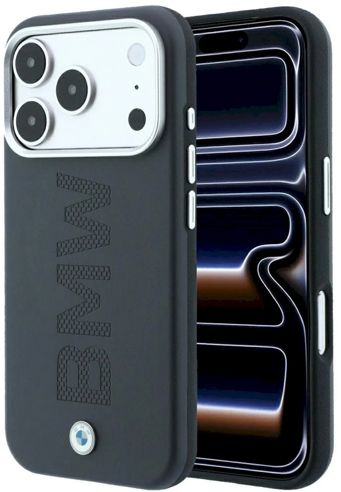 Dėklas BMW Sign Centered Deboss MagSafe Case, skirtas iPhone 17 Pro / 18 Pro – Pilka