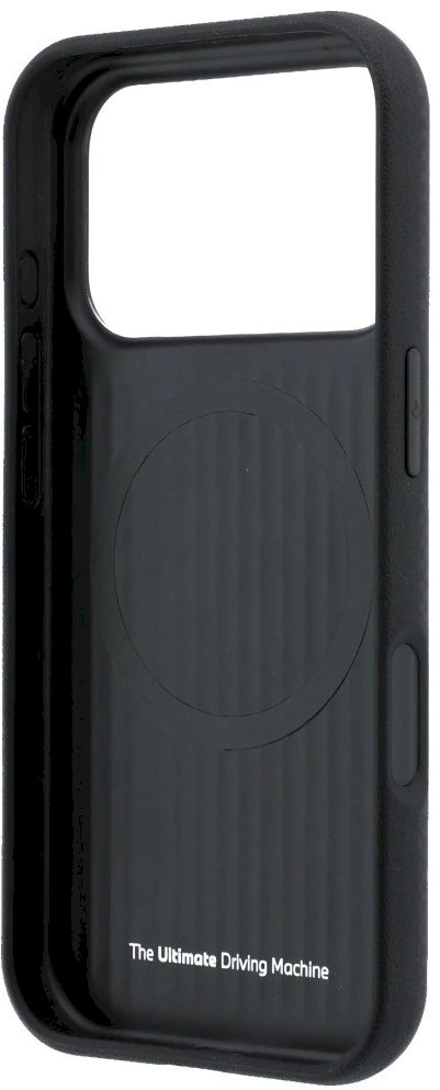BMW M Quadrille Kevlar Anthracite & Tricolor Print Lines MagSafe dėklas, skirtas iPhone 17 Pro / 18 Pro - Juodas