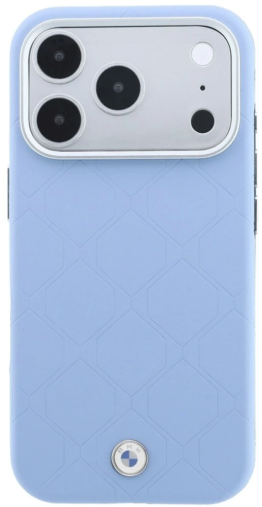 Dėklas BMW case for IPHONE 18 Pro/17 Pro compatible with MagSafe (Sign Deboss Quilted W/ Metal Logo) mėlynas