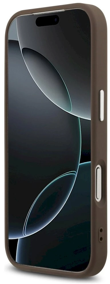 Dėklas Guess 4G Big 4G Classic Logo iPhone 17 Pro rudos spalvos sidabrinis