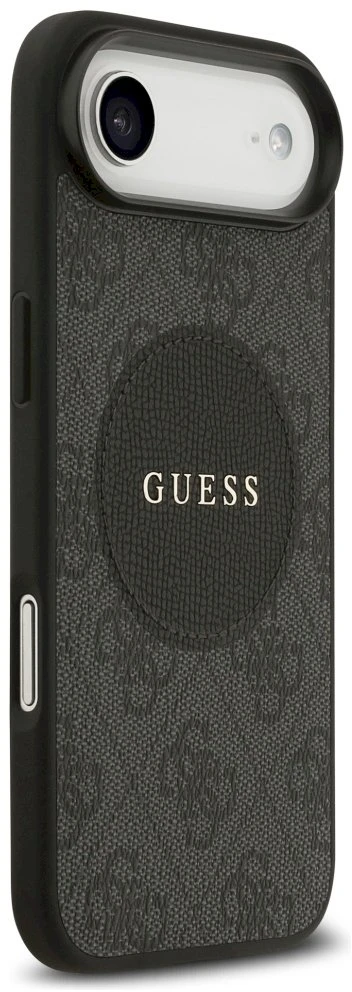 Dėklas GUESS 4G Circle Classic Logo MagSafe skirtas Apple iPhone 17 Air juodos spalvos