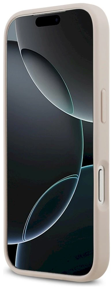 Originalaus dizaino GUESS 4G Circle Classic Logo MagSafe sijonas Apple iPhone 17 Pro rožinis