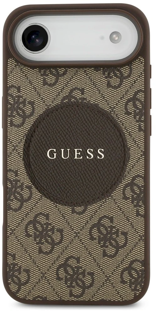 „Guess 4G Circle Classic Logo MagSafe“ dėklas, skirtas „iPhone Air“ – rudas