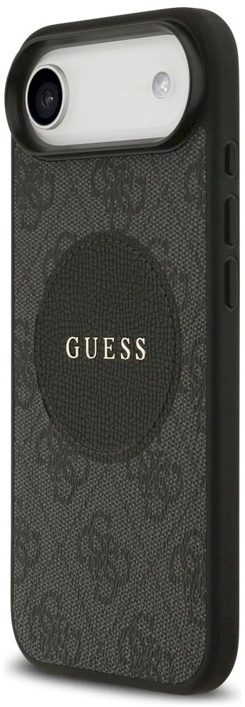 Dėklas GUESS 4G Circle Classic Logo MagSafe skirtas Apple iPhone 17 Air juodos spalvos