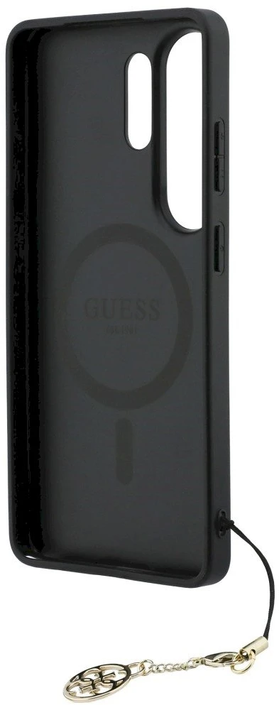 Dėklas Guess 4G Classic Logo Charm MagSafe Samsung Galaxy S26 Ultra rožinės spalvos