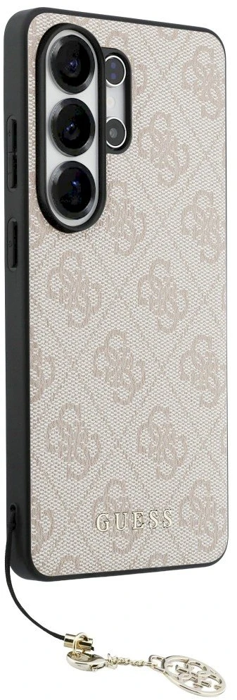 Dėklas Guess 4G Classic Logo Charm MagSafe Samsung Galaxy S26 Ultra rožinės spalvos