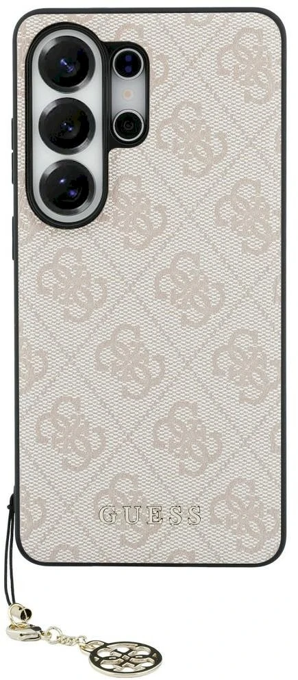 Dėklas Guess 4G Classic Logo Charm MagSafe Samsung Galaxy S26 Ultra rožinės spalvos