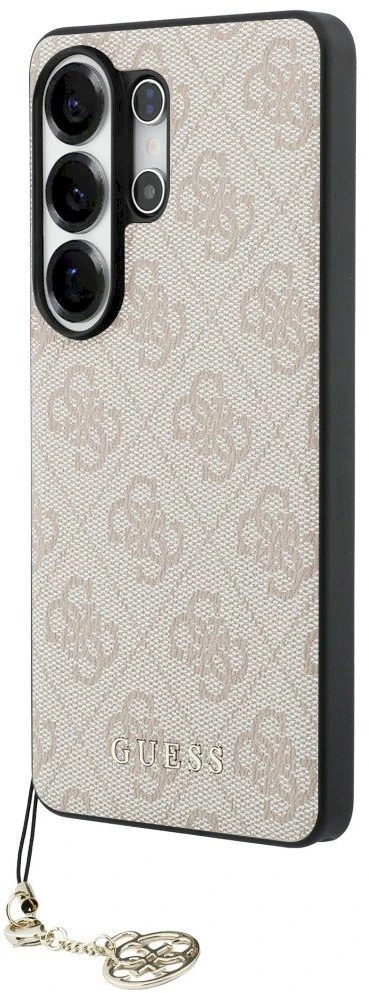 Dėklas Guess 4G Classic Logo Charm MagSafe Samsung Galaxy S26 Ultra rožinės spalvos