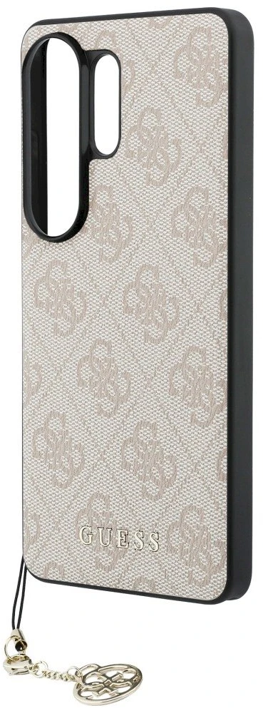 Dėklas Guess 4G Classic Logo Charm MagSafe Samsung Galaxy S26 Ultra rožinės spalvos