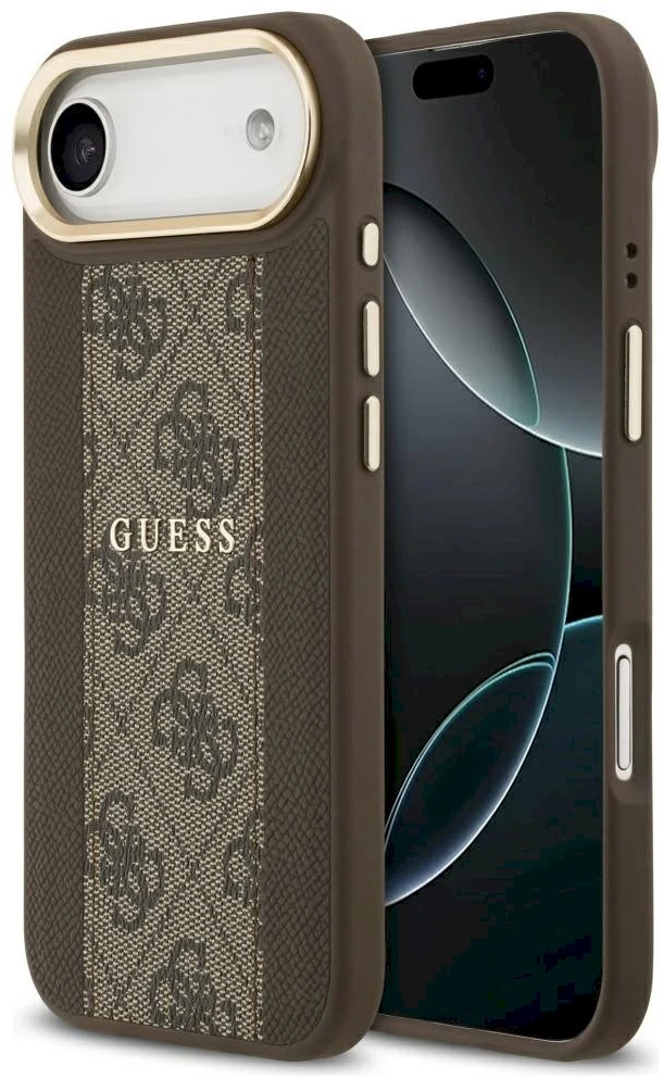 „Guess 4G Stripe MagSafe“ dėklas, skirtas „iPhone Air“ – rudas
