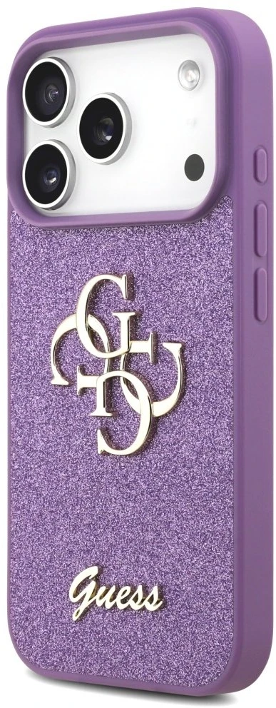 Dėklas Guess Fixed Glitter Big 4G Apple iPhone 17 Pro lilac