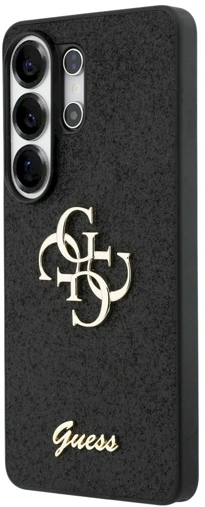Dėklas Guess Fixed Glitter Big 4G Metal Logo Samsung Galaxy S26 Ultra juodos spalvos