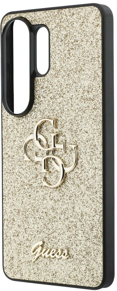 Dėklas Guess Fixed Glitter Big 4G Metal Logo Samsung Galaxy S26 Ultra auksinis