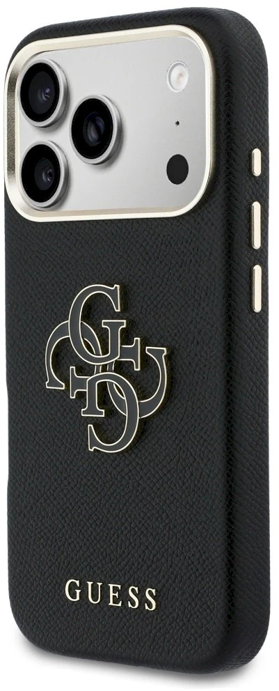 Dėklas GUESS case for IPHONE 17 Pro GUHCP17L5PS4RGGK (PU FW Resin Logo) juodas