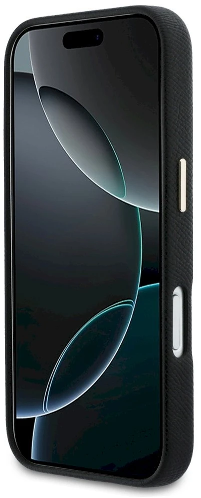 Dėklas GUESS case for IPHONE 17 Pro GUHCP17L5PS4RGGK (PU FW Resin Logo) juodas
