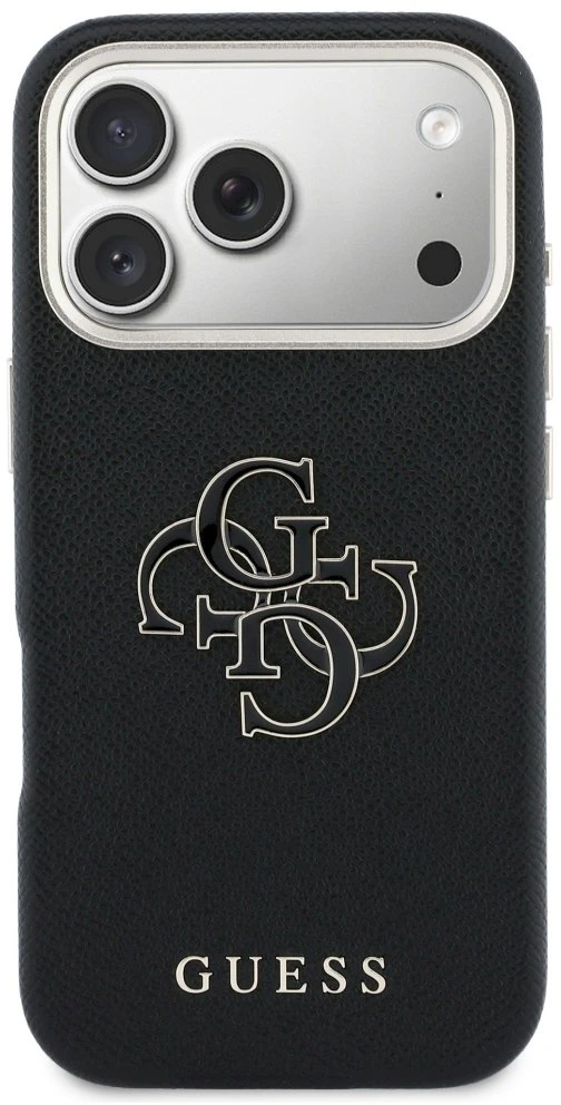Dėklas GUESS case for IPHONE 17 Pro GUHCP17L5PS4RGGK (PU FW Resin Logo) juodas